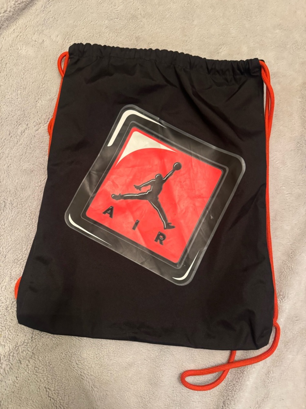 Jordan Air‎ Jumpman Sling Bag Drawstring Backpack Black Red Basketball 2013